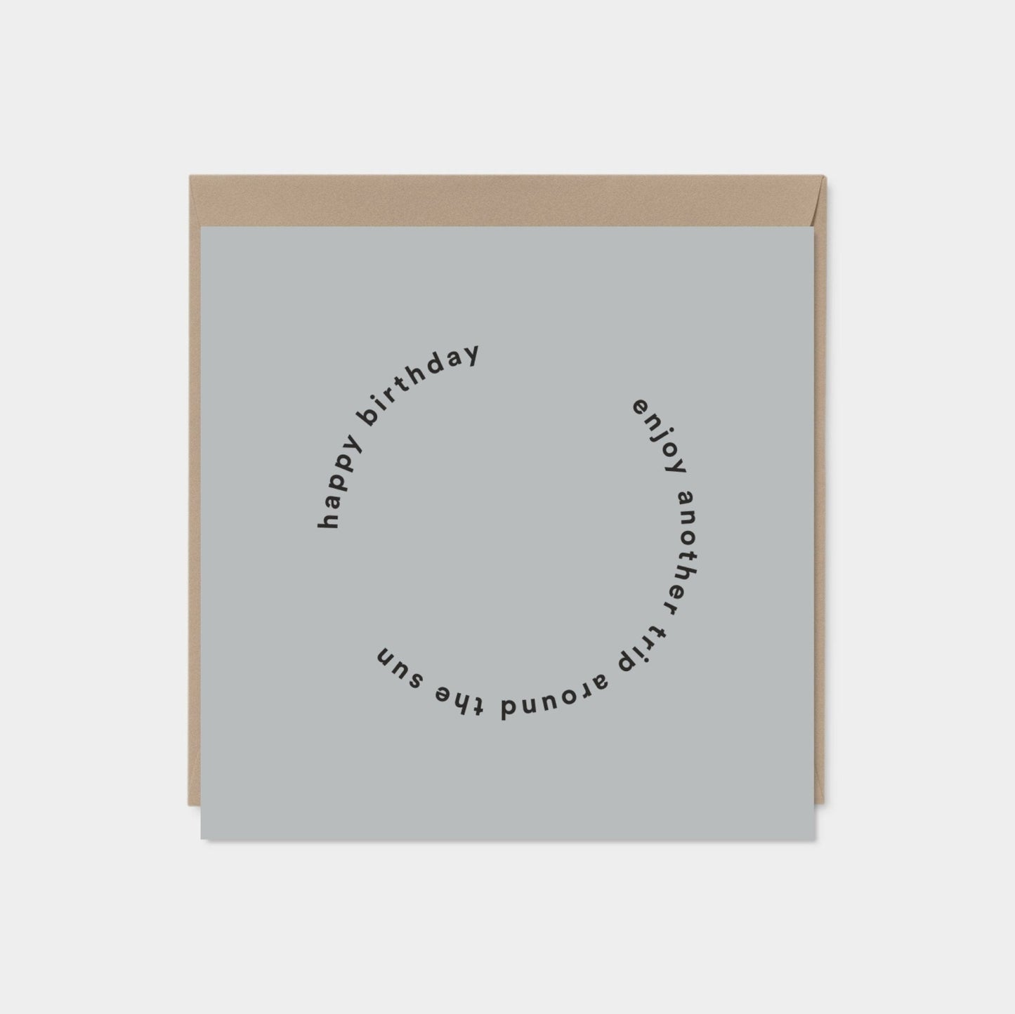 Gray "Another Trip Around the Sun" Birthday Card-Greeting & Note Cards-The Design Craft