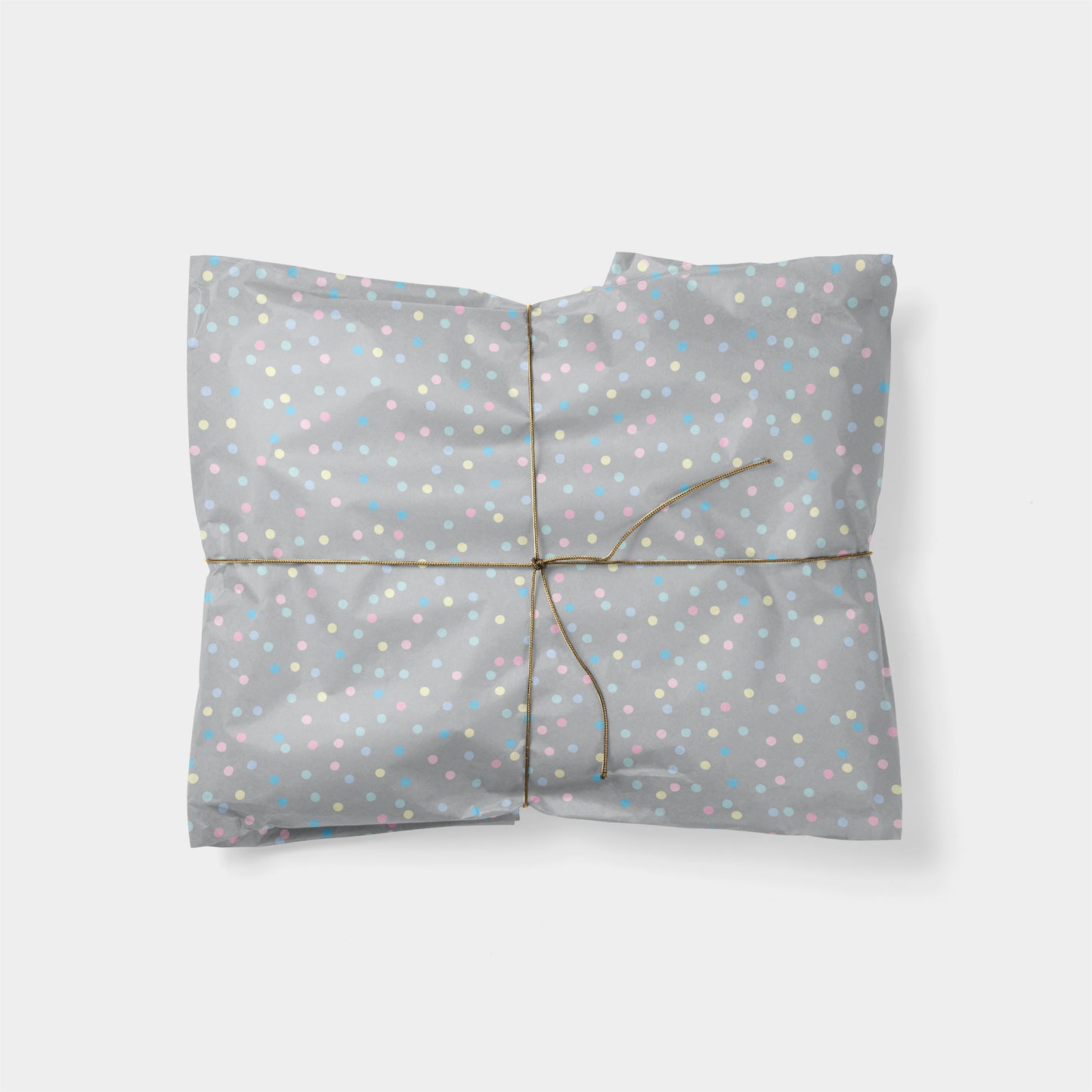 Gray Confetti Dots Gift Wrap