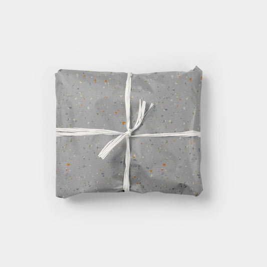 Gray Fleck Texture Gift Wrap-Gift Wrapping-The Design Craft