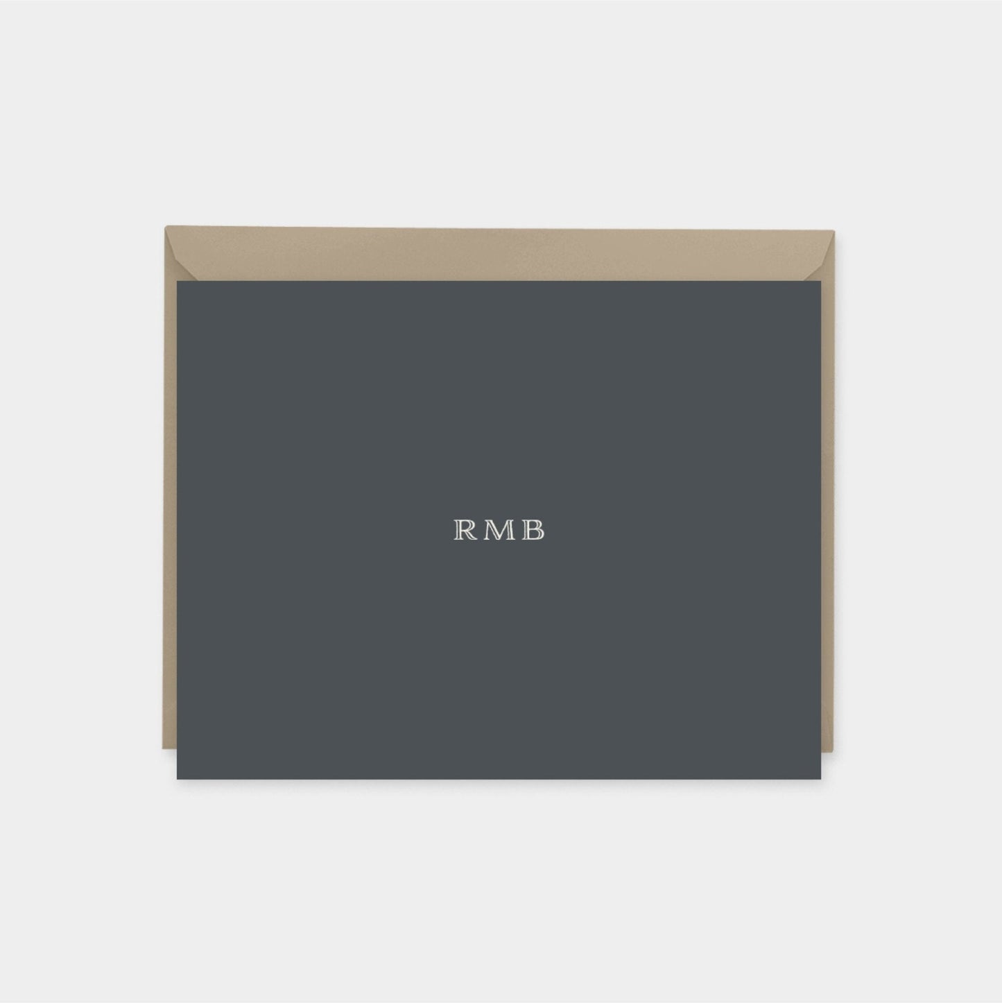 Gray and Cream Personalized Note Cards,-Greeting & Note Cards-The Design Craft