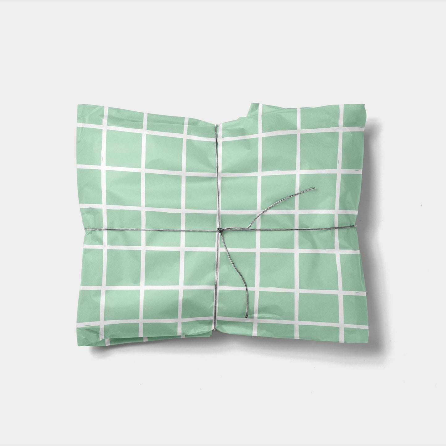 Green Chalk Plaid Gift Wrap-Gift Wrapping-The Design Craft