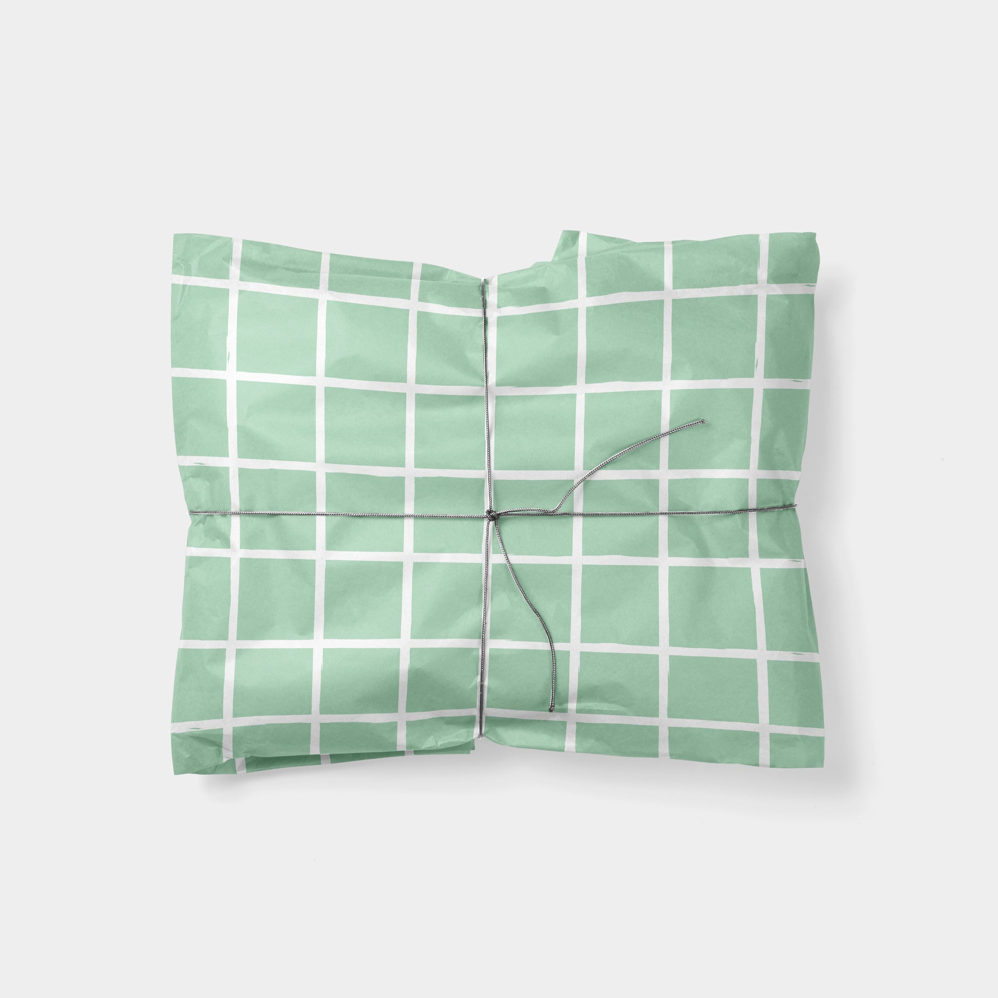 Green Chalk Plaid Gift Wrap