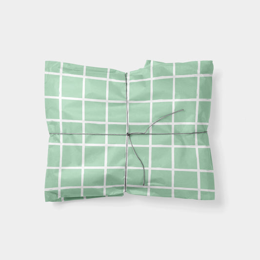 Green Chalk Plaid Gift Wrap