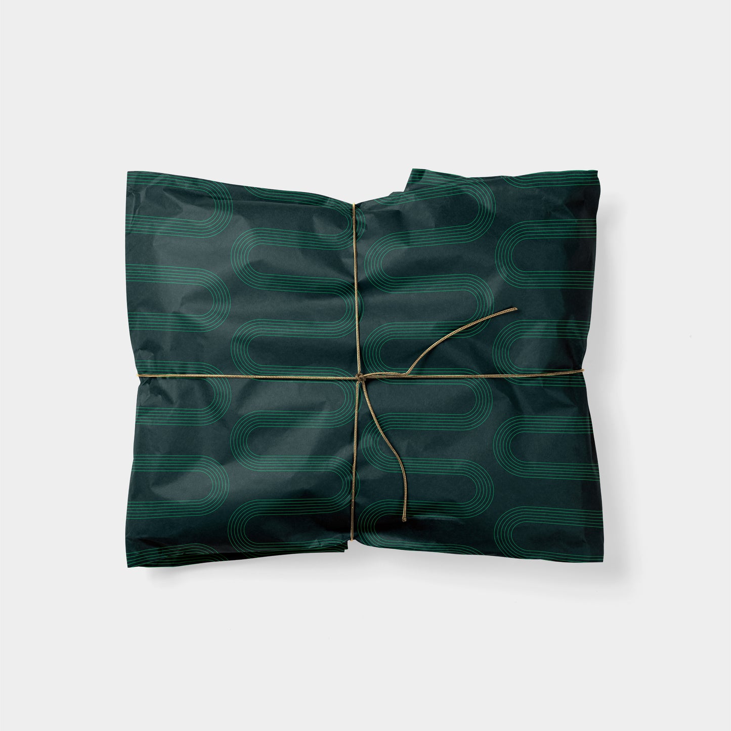 Green Fine Line Geo Modern Gift Wrap
