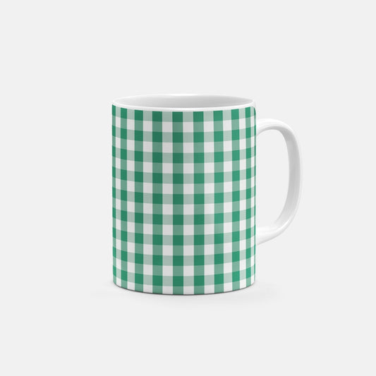 Green Gingham Mug-The Design Craft