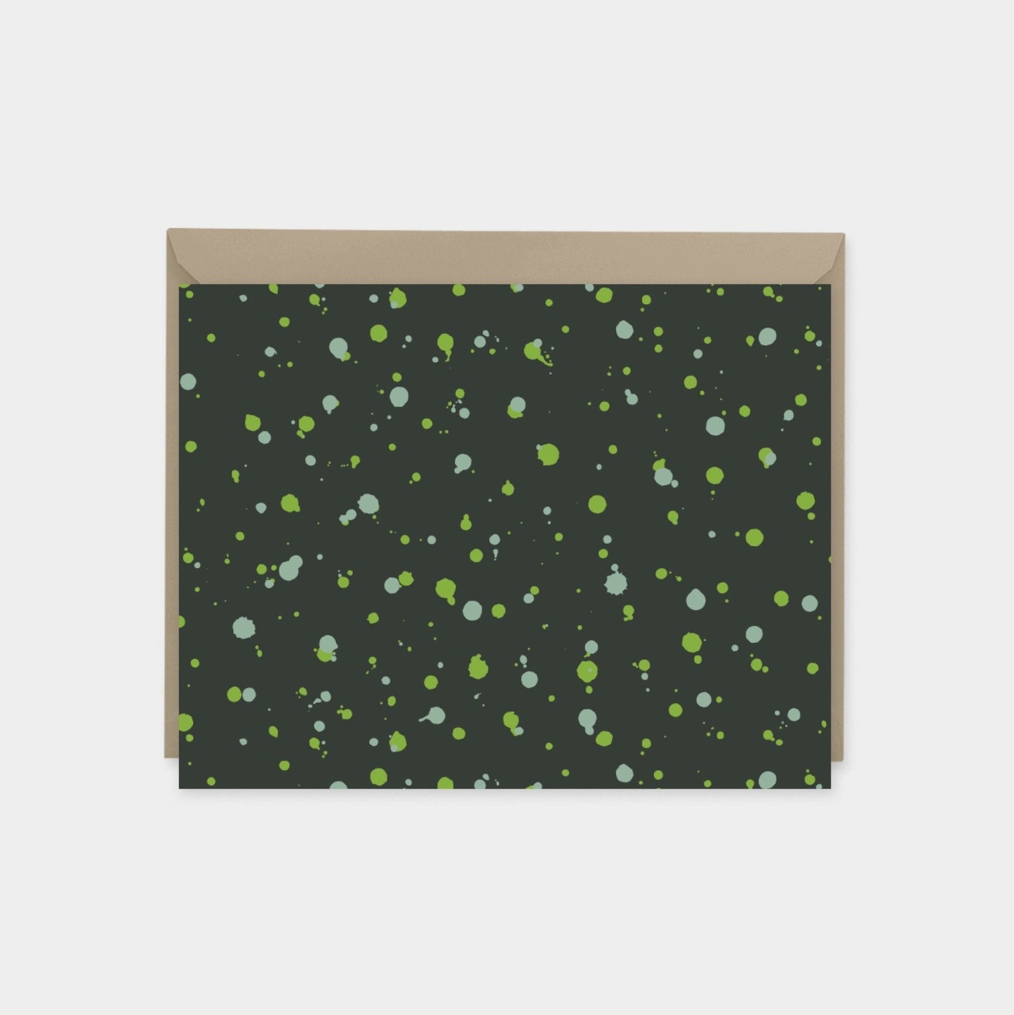 Green Ink Splot Texture Note Cards,-Greeting & Note Cards-The Design Craft
