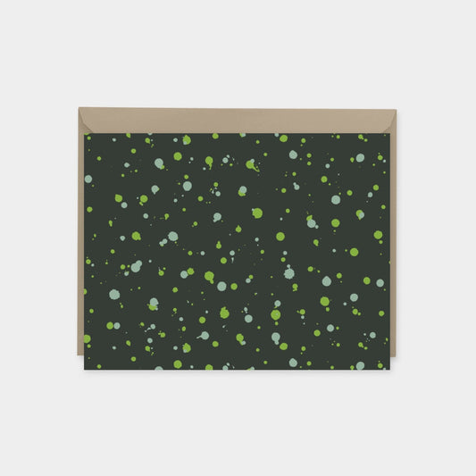 Green Ink Splot Texture Note Cards,-Greeting & Note Cards-The Design Craft