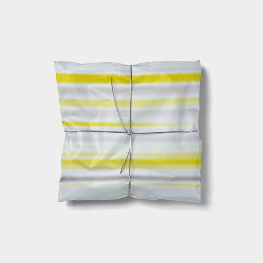 Grey and Yellow Blurred Stripes Gift-Gift Wrapping-The Design Craft