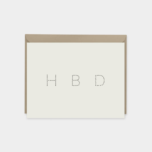 HBD Happy Birthday Dotted Typography-Greeting & Note Cards-The Design Craft
