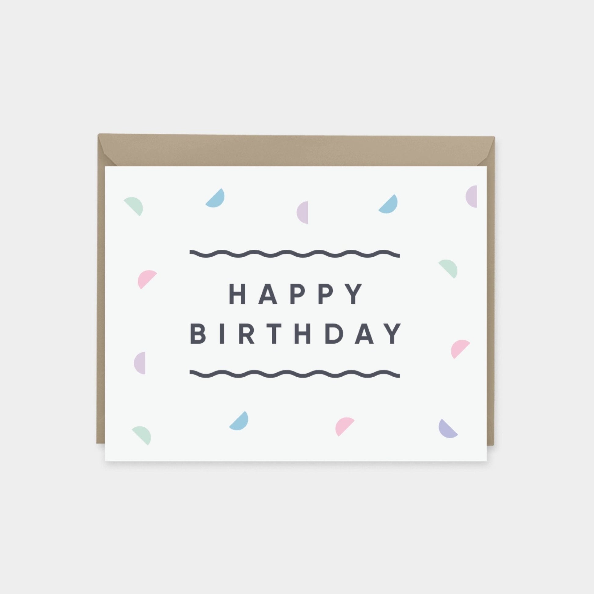 Happy Birthday Card, Colorful Modern-Greeting & Note Cards-The Design Craft