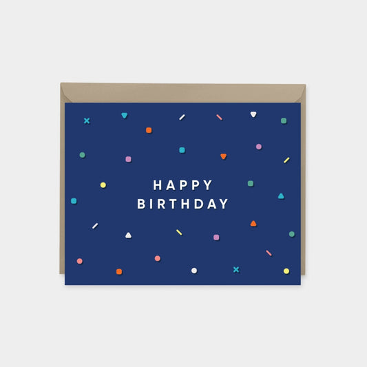 Happy Birthday Card, Colorful Modern-Greeting & Note Cards-The Design Craft