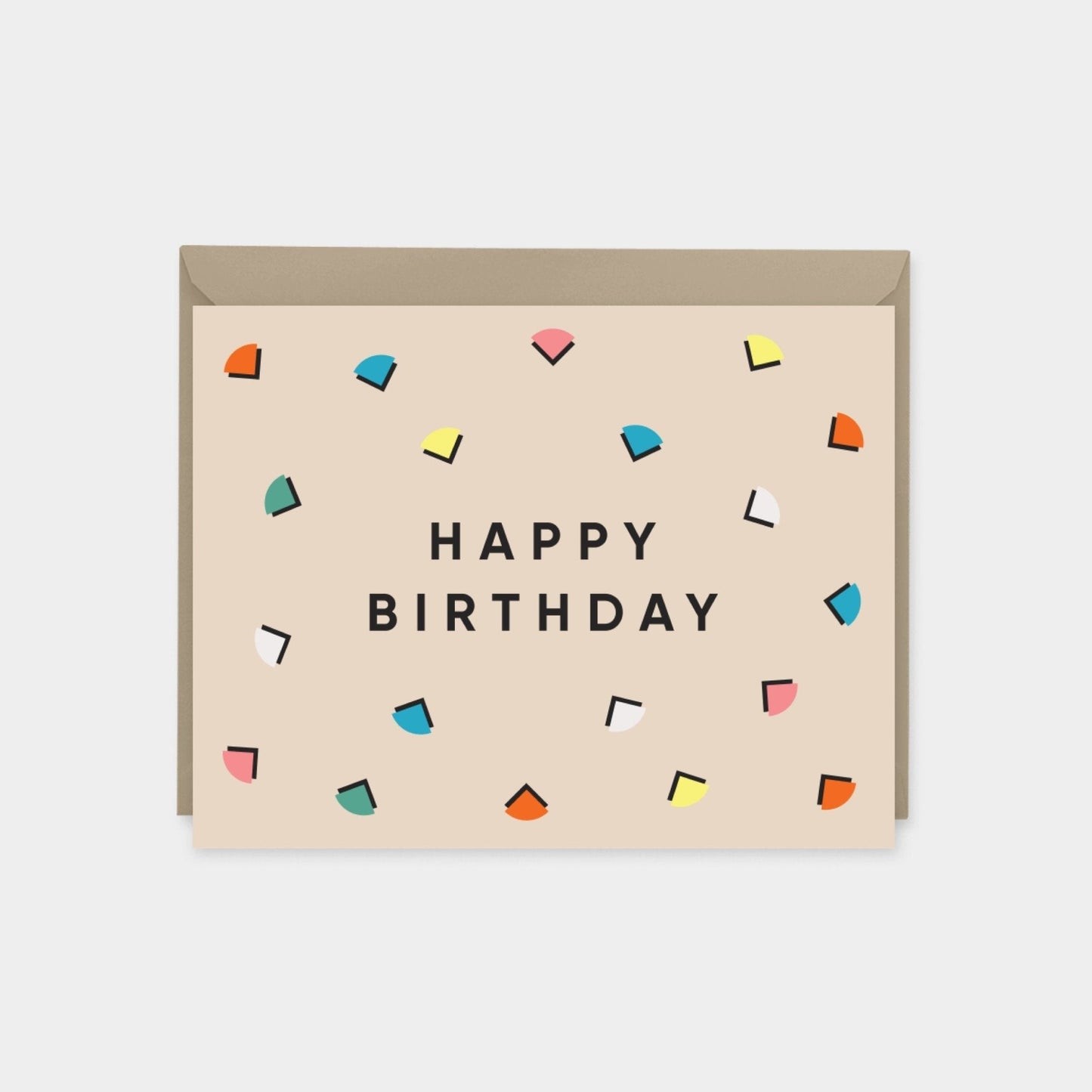 Happy Birthday Card, Colorful Modern-Greeting & Note Cards-The Design Craft