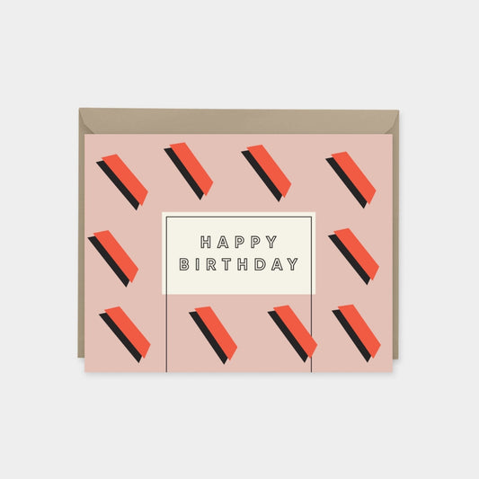 Happy Birthday Card, Colorful Modern-Greeting & Note Cards-The Design Craft