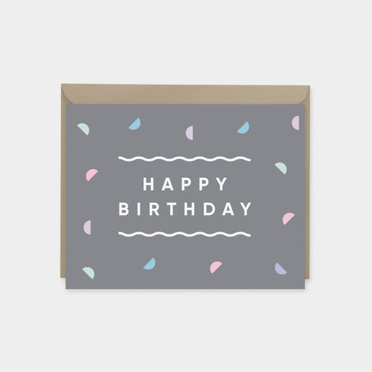 Happy Birthday Card, Colorful Modern-Greeting & Note Cards-The Design Craft