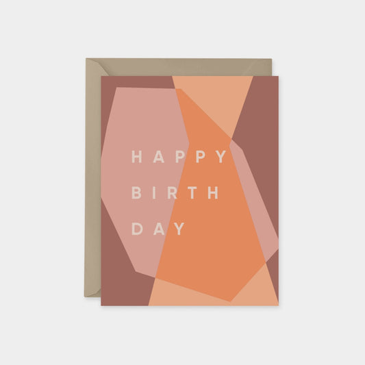 Happy Birthday Card, Terracotta Blush-Greeting & Note Cards-The Design Craft