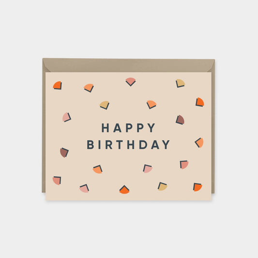 Happy Birthday Card, Terracotta Blush-Greeting & Note Cards-The Design Craft