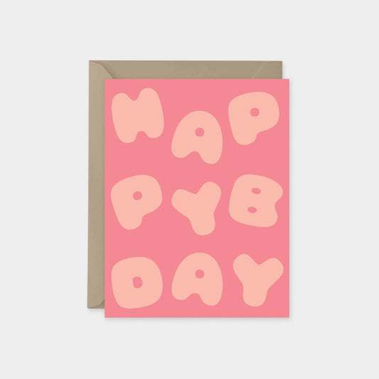 Happy Birthday Puffy Letters Card-Greeting & Note Cards-The Design Craft