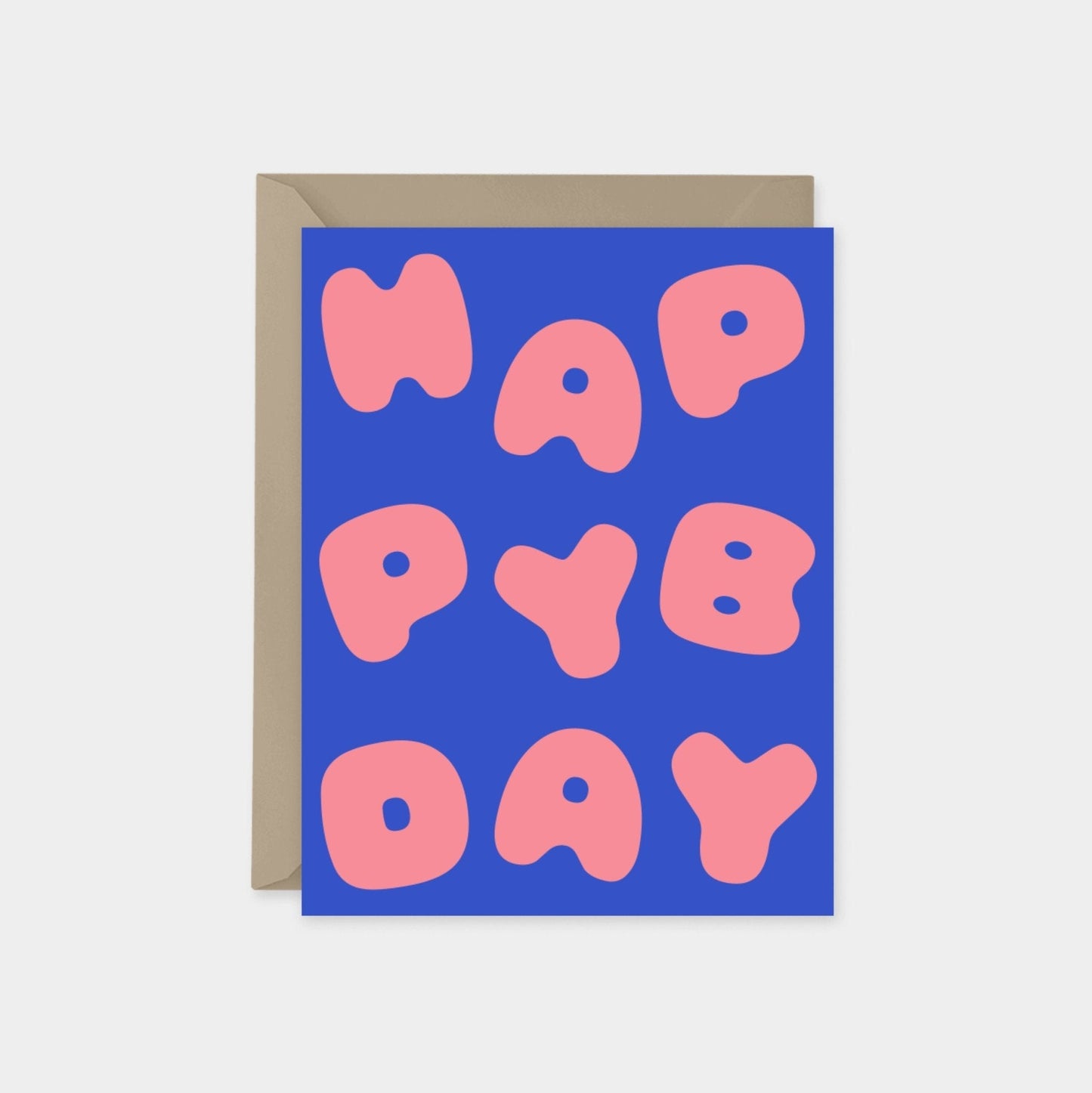 Happy Birthday Puffy Typography Card,-Greeting & Note Cards-The Design Craft