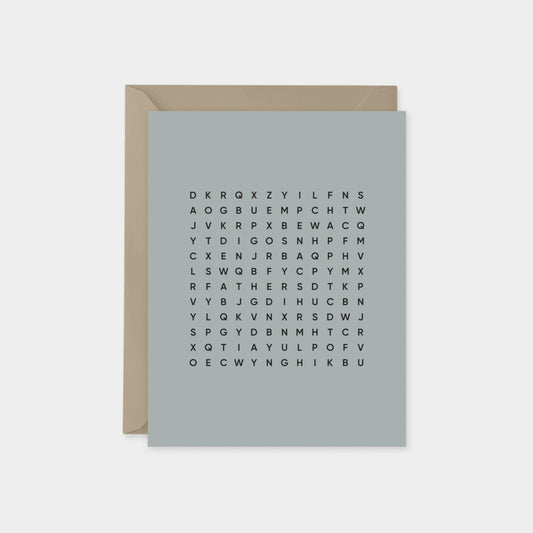 Happy Father's Day Word Search Card II,-Greeting & Note Cards-The Design Craft