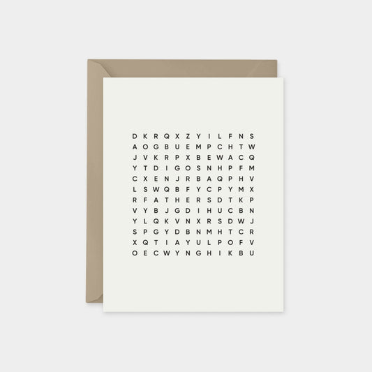 Happy Father's Day Word Search Card III,-Greeting & Note Cards-The Design Craft
