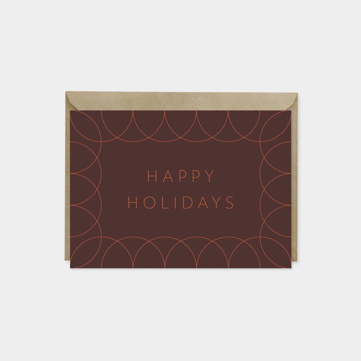 Happy Holidays Card, Burgundy Holiday-Greeting & Note Cards-The Design Craft