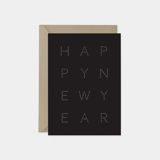 Happy New Year Marquee Dot Card VII