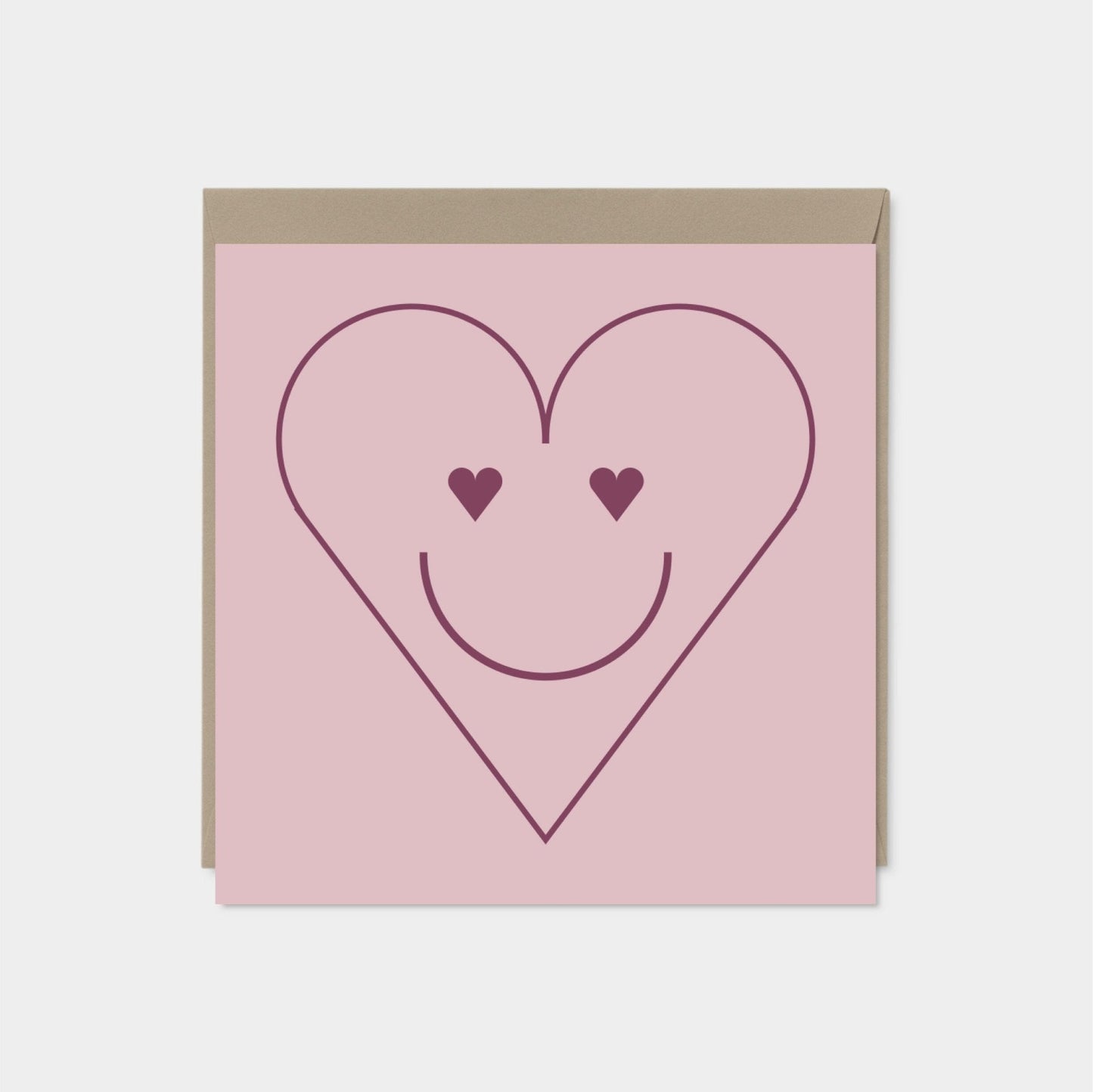 Heart Eyes Valentine's Day Card, Blank-Greeting & Note Cards-The Design Craft