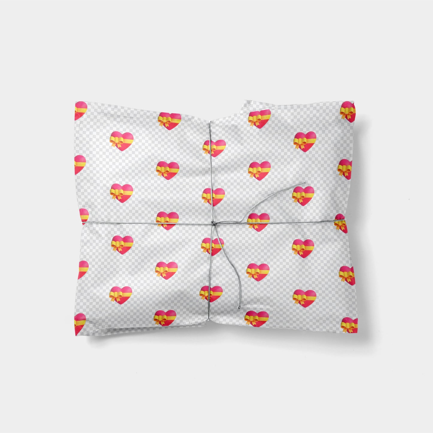 Heart with Bow Emoji Gift Wrap-Gift Wrapping-The Design Craft