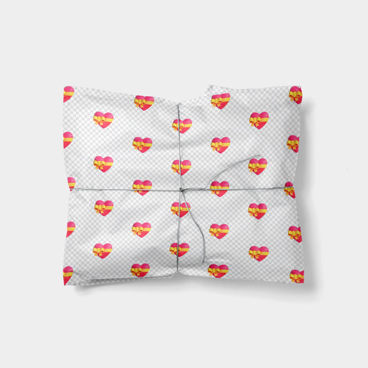 Heart with Bow Emoji Gift Wrap-Gift Wrapping-The Design Craft