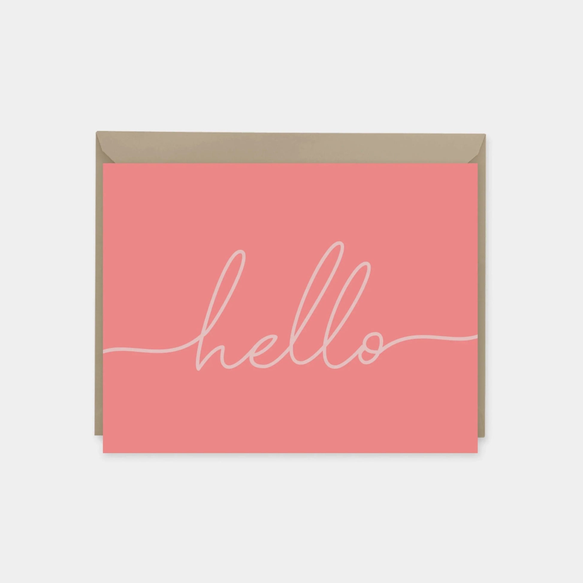 Hello Greeting Card, Stylish Script-Greeting & Note Cards-The Design Craft