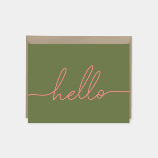 Hello Greeting Cards, Stylish Script-Greeting & Note Cards-The Design Craft