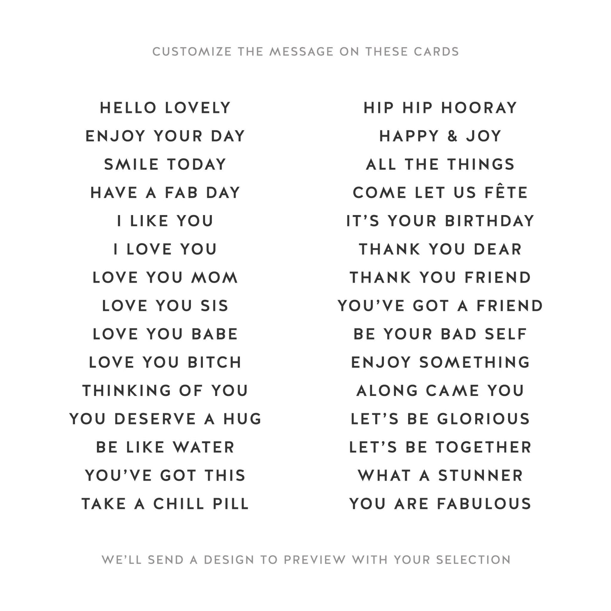 "Hello Lovely" Brush Pattern Card-Greeting & Note Cards-The Design Craft