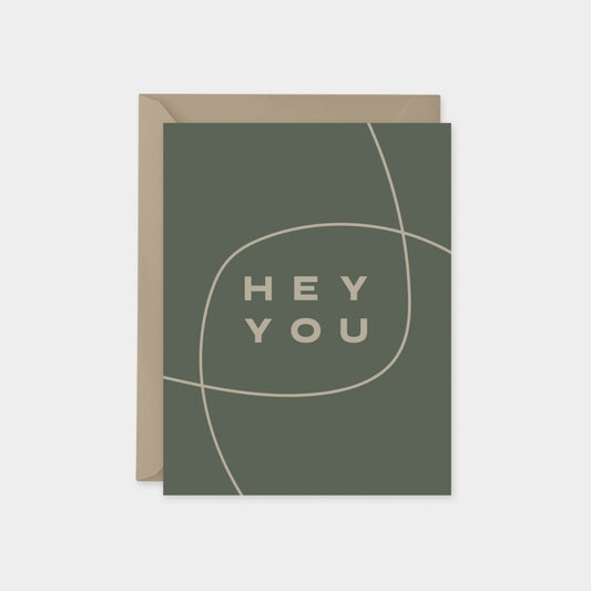 Hey You Card II, Modern Friendship Card-Greeting & Note Cards-The Design Craft