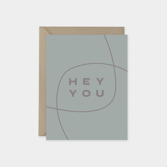 Hey You Card IV, Modern Friendship Card-Greeting & Note Cards-The Design Craft