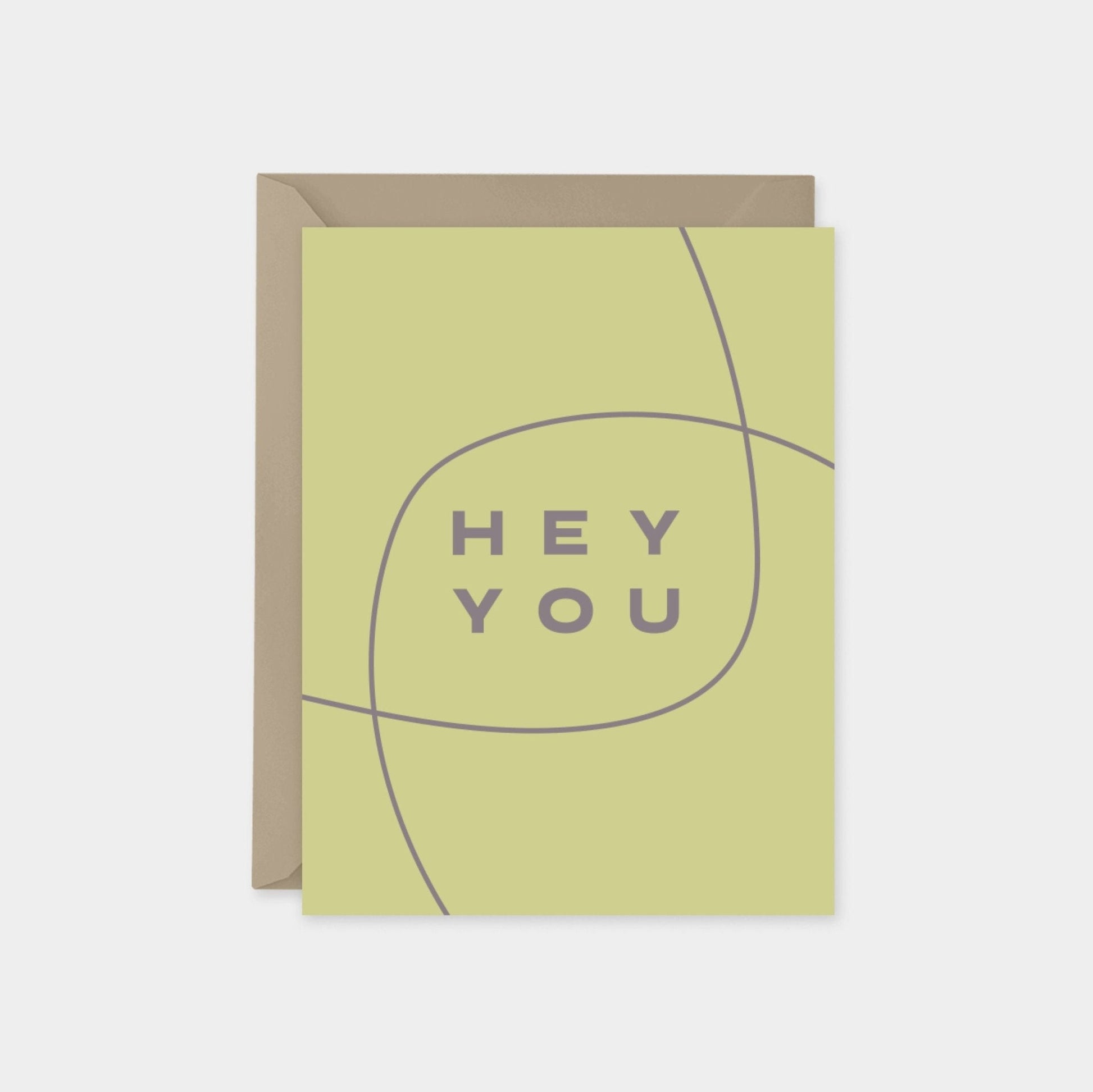 Hey You Card, Modern Friendship Card-Greeting & Note Cards-The Design Craft