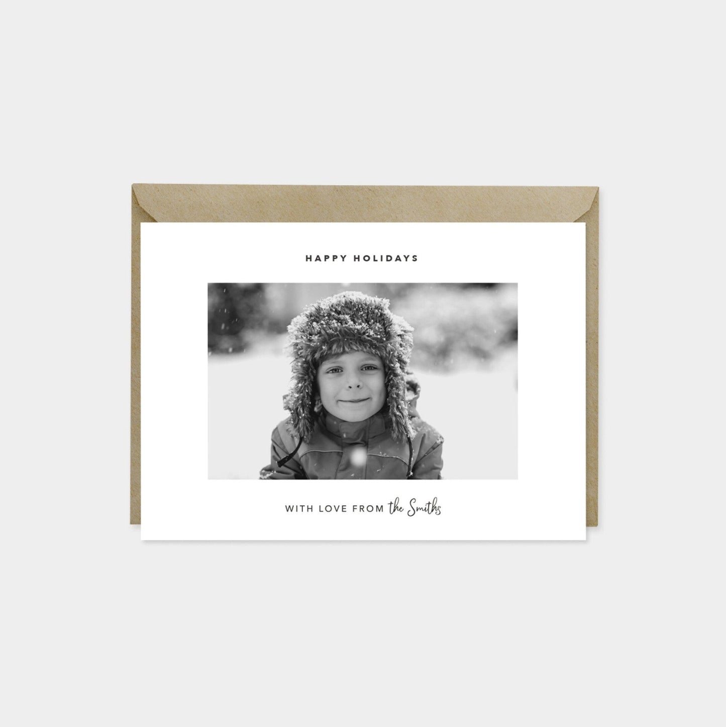 Holiday Photo Card, Minimal Elegant-Greeting & Note Cards-The Design Craft