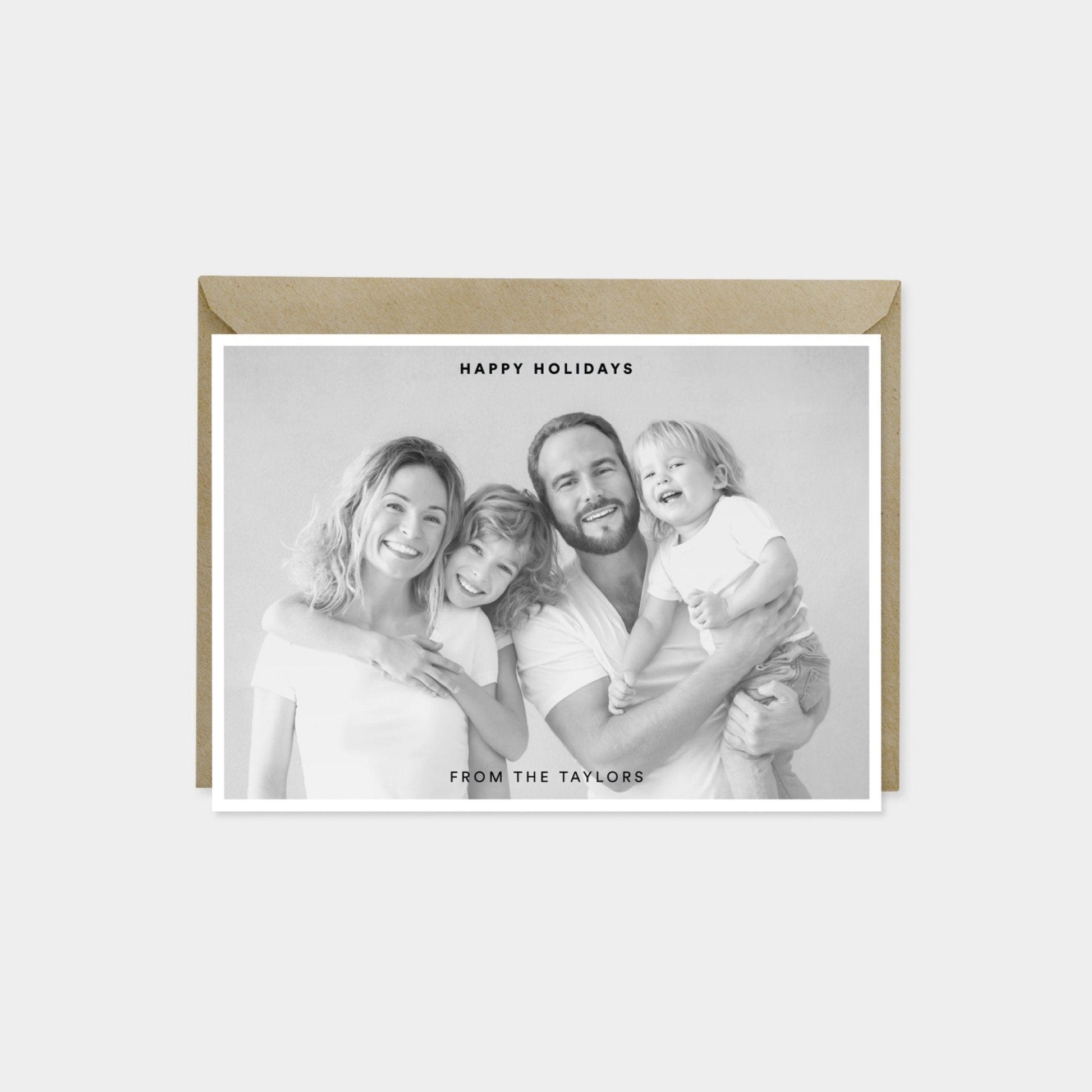 Holiday Photo Card, Minimal Elegant-Greeting & Note Cards-The Design Craft