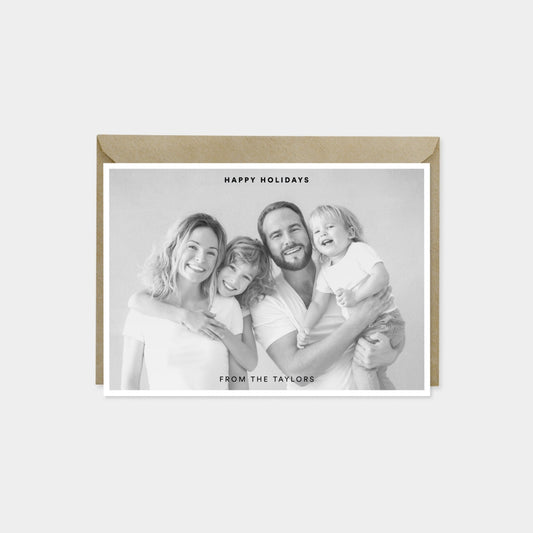 Holiday Photo Card, Minimal Elegant-Greeting & Note Cards-The Design Craft