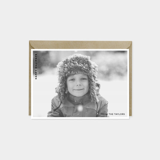 Holiday Photo Card, Minimal Elegant-Greeting & Note Cards-The Design Craft