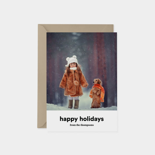 Holiday Photo Card, Modern Elegant Photo-Greeting & Note Cards-The Design Craft