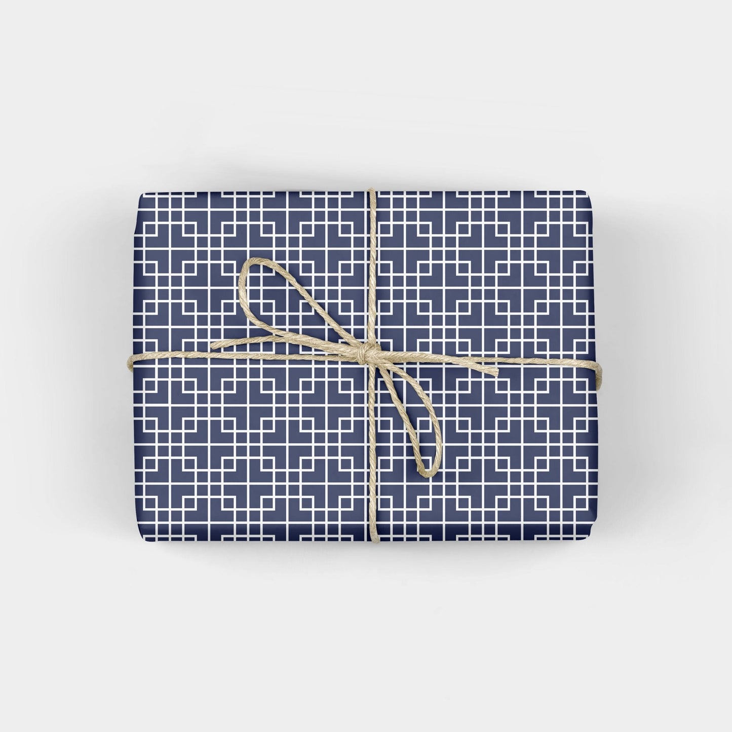 Indigo Chinese Lattice Wrapping Paper-Gift Wrapping-The Design Craft