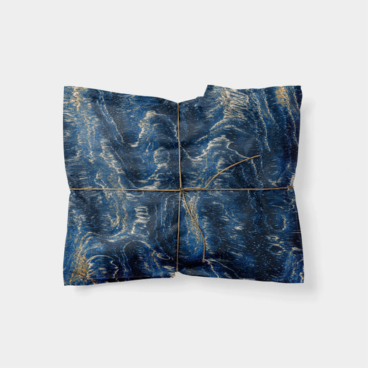 Indigo Wood Abstractions Gift Wrap