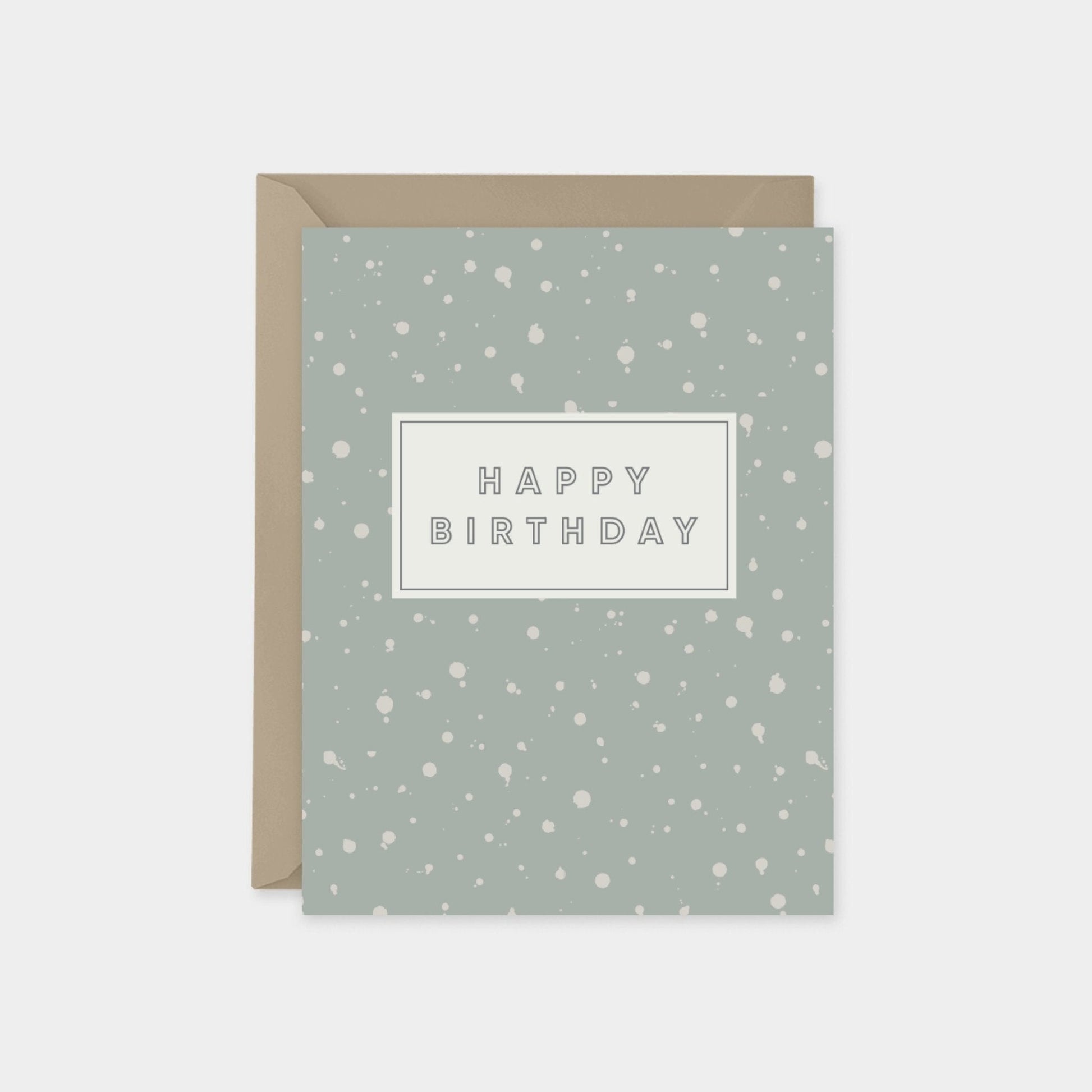 Ink Splot Happy Birthday Cards, Dot-Greeting & Note Cards-The Design Craft