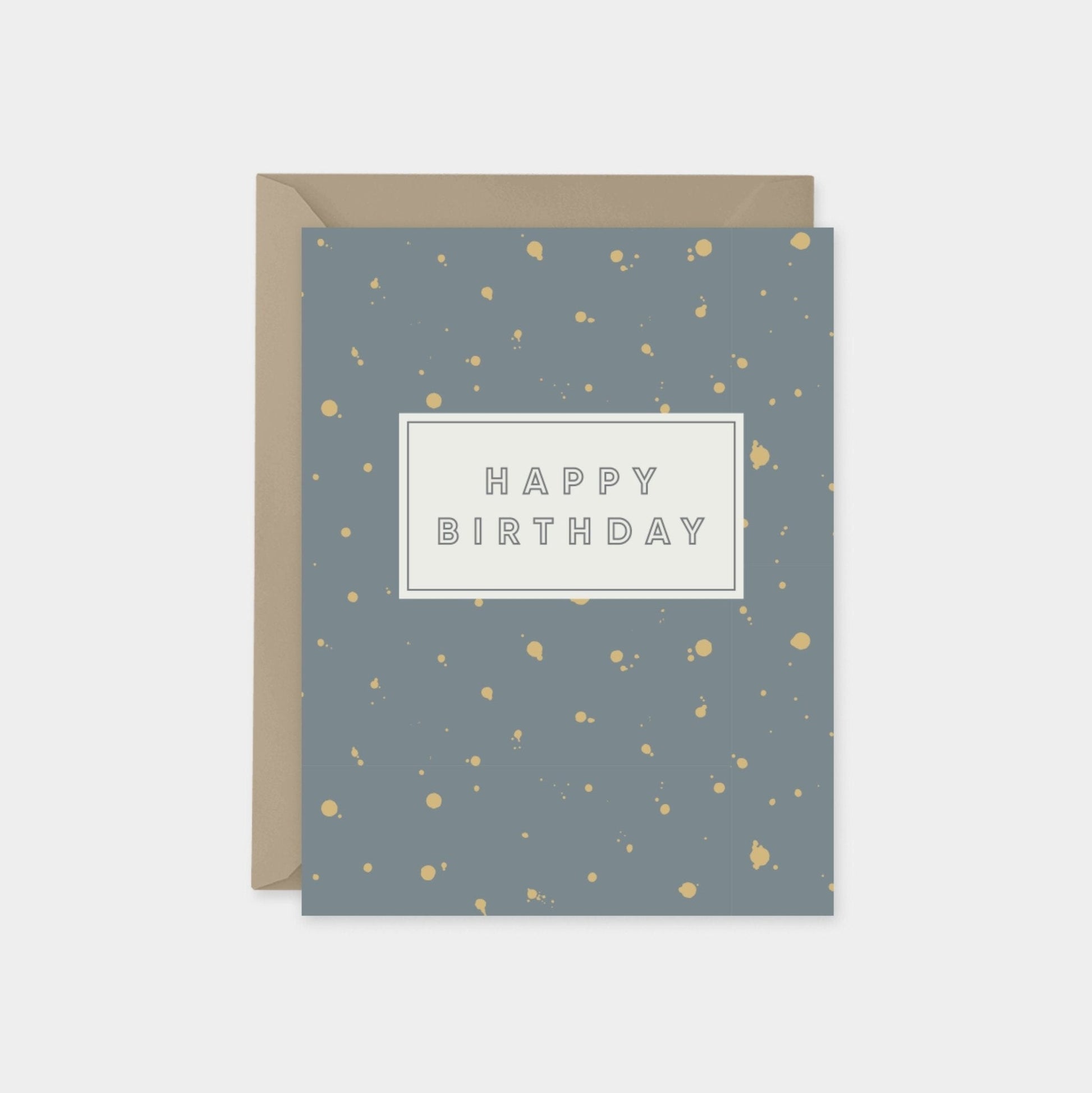 Ink Splot Happy Birthday Cards, Dot-Greeting & Note Cards-The Design Craft