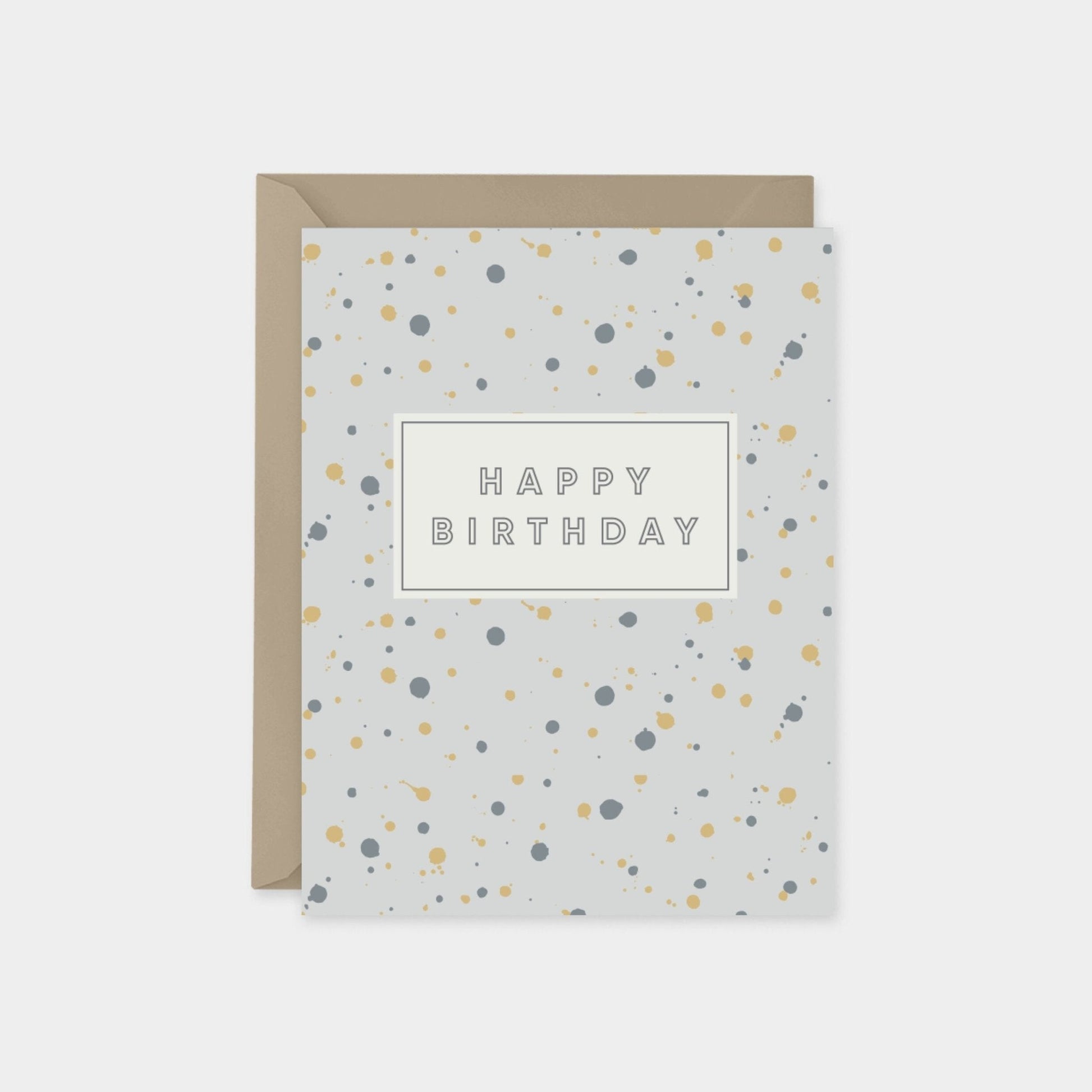 Ink Splot Happy Birthday Cards, Dot-Greeting & Note Cards-The Design Craft