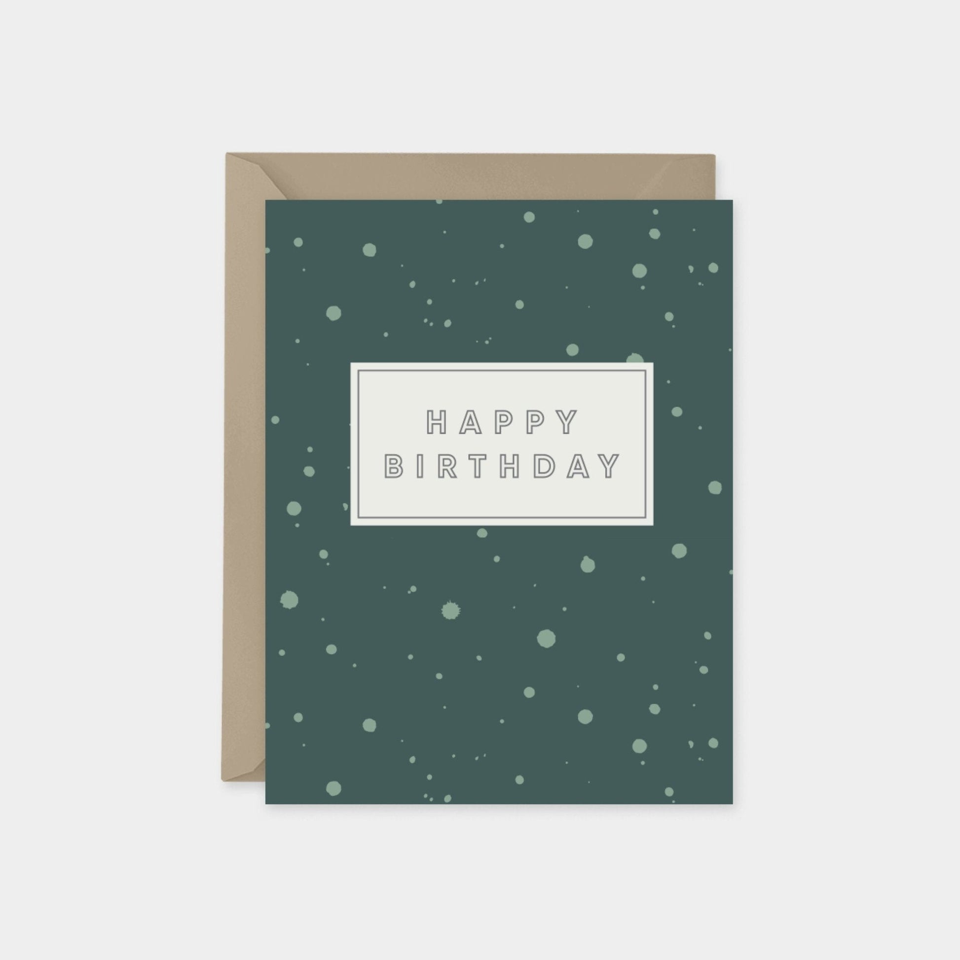 Ink Splot Happy Birthday Cards, Dot-Greeting & Note Cards-The Design Craft