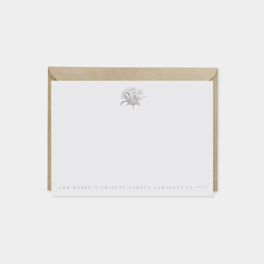 Jasmine Botanical Note Cards II-Greeting & Note Cards-The Design Craft