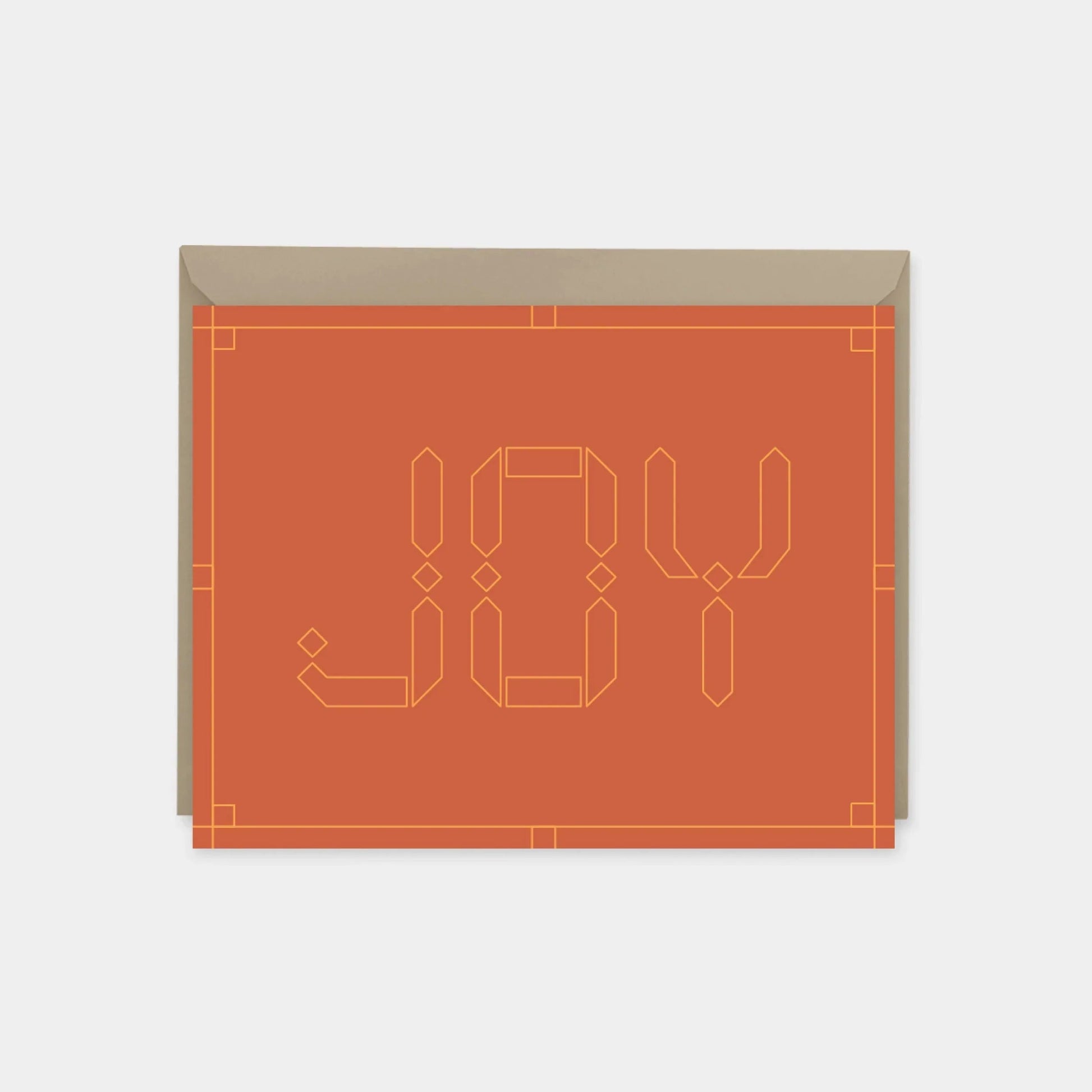 Joy Celebration Cards, Orange, Moroccan-Greeting & Note Cards-The Design Craft