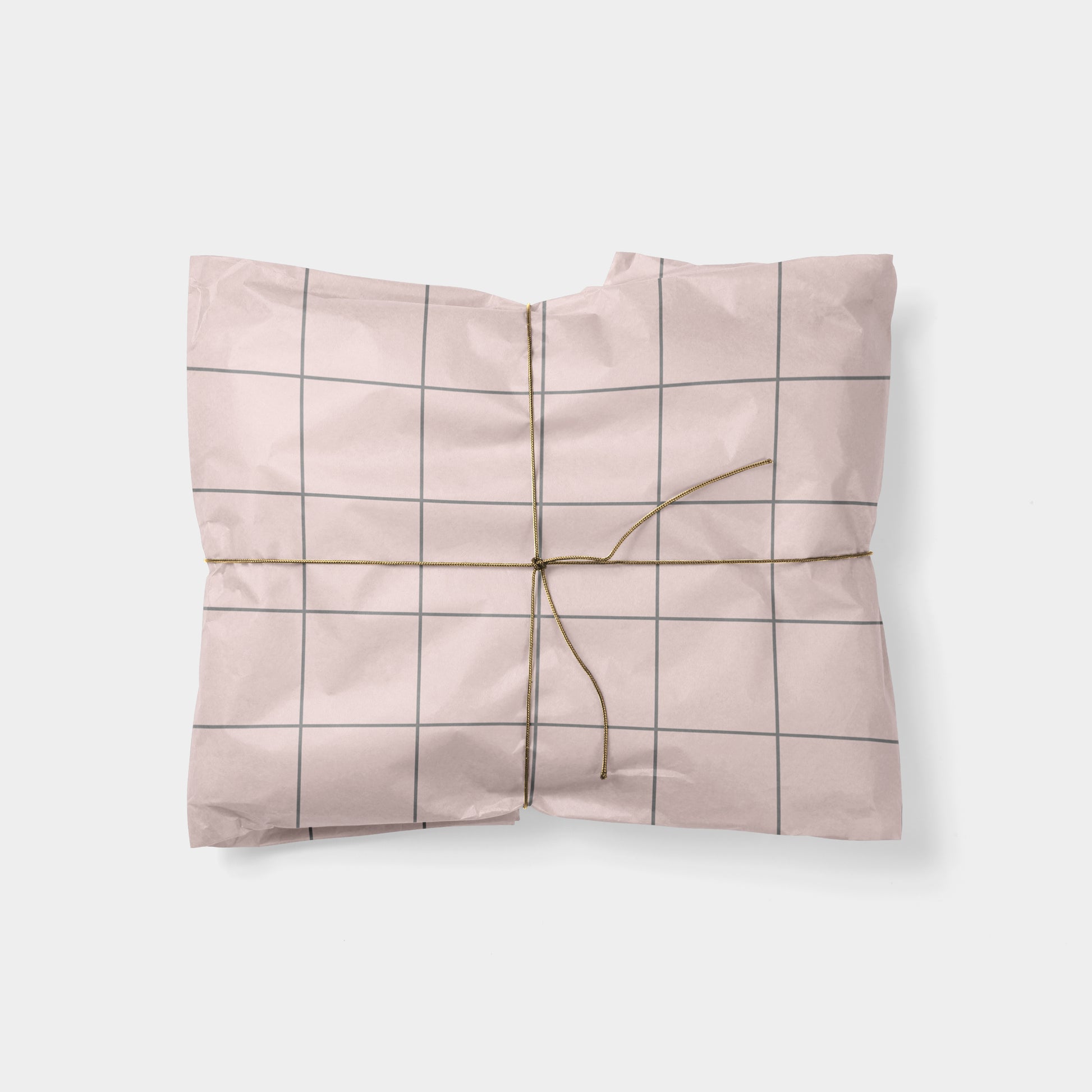 Large Grid Gift Wrap, Pink