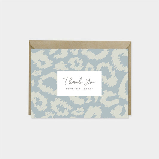 Leopard Print Thank You Card, Designer-Greeting & Note Cards-The Design Craft